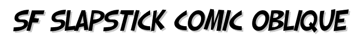 SF Slapstick Comic Oblique font